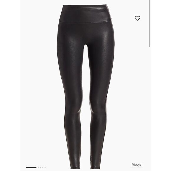SPANX Pants - Spanx Faux Leather High Rise Leggings Size Large